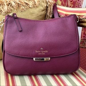 NWT Kate Spade Maroon Leather Crossbody Bag